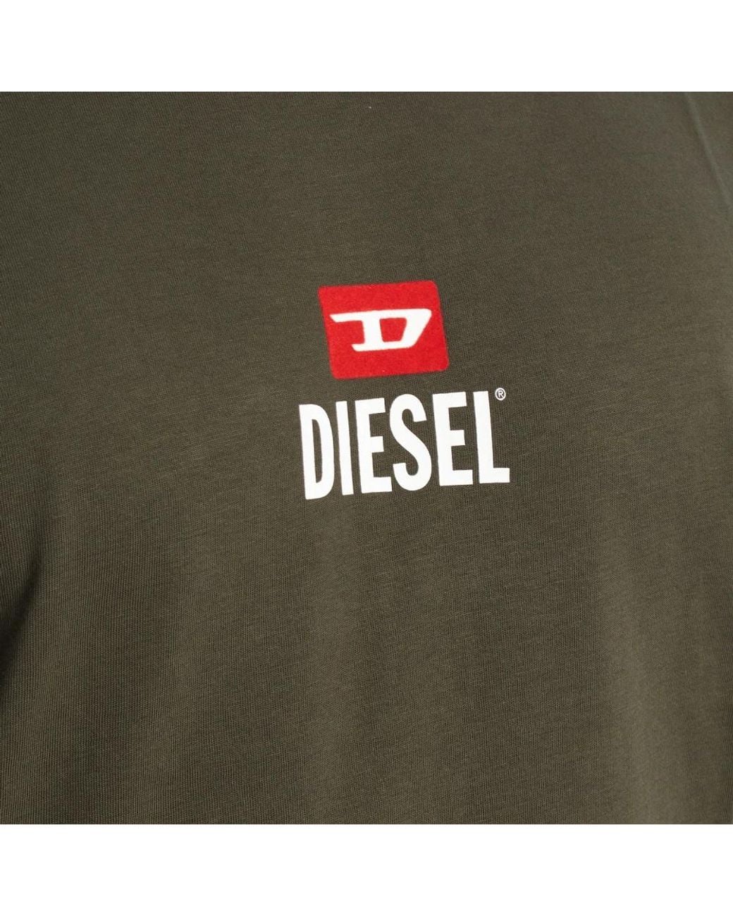 DIESEL Green T-Shirts for men
