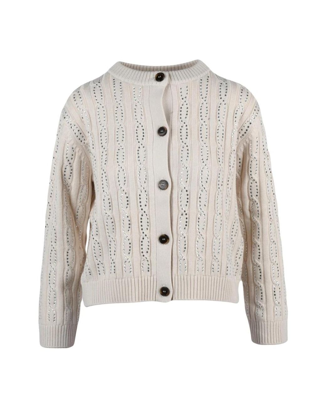 Marella Cardigan Girocollo in het Gray