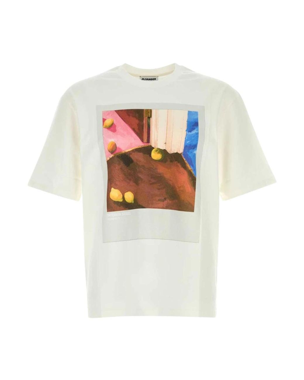 Jil Sander Graphic Print T-Shirt in het White voor heren