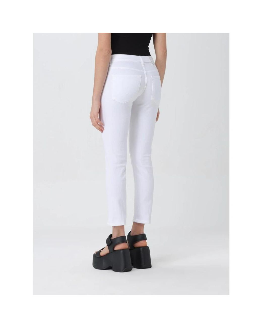 Dondup White Cropped Jeans