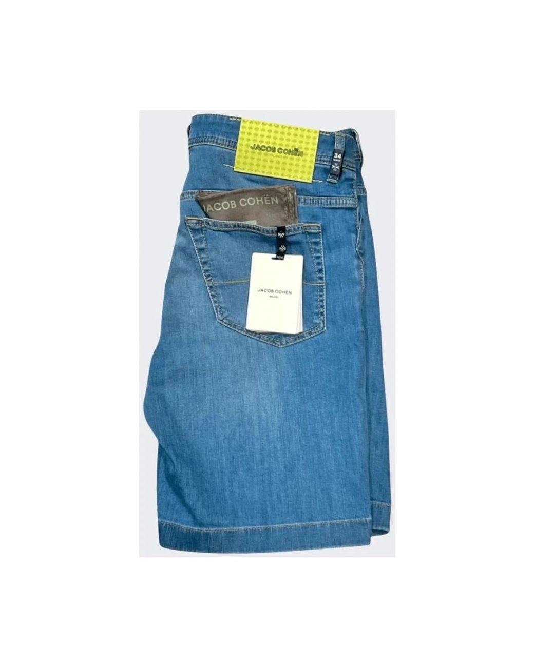 Jacob Cohen Blue Denim Shorts for men