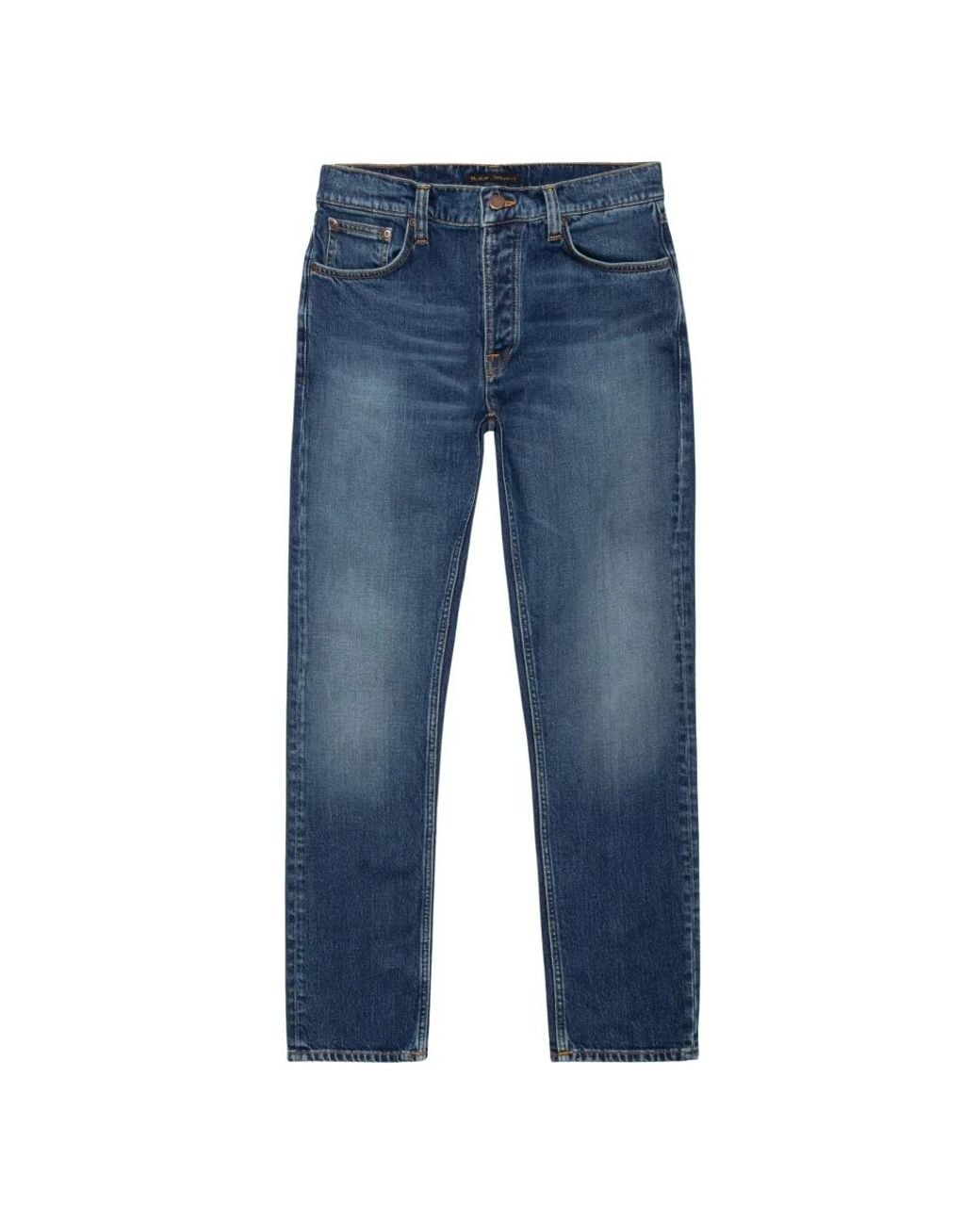 Nudie Jeans Blue Straight Fit Jeans for men
