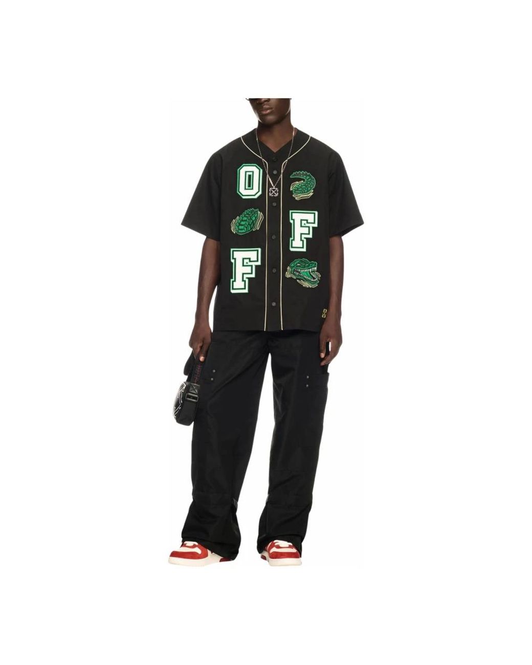 Off-White c/o Virgil Abloh Black Wide Trousers for men
