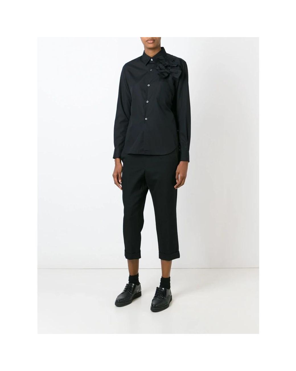Comme des Garçons Black Cropped Trousers for men