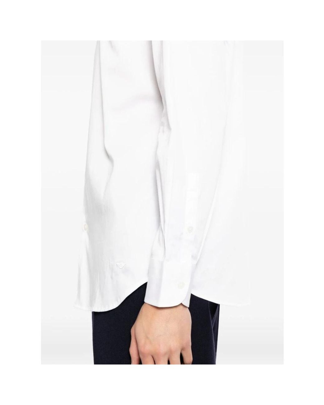 Emporio Armani White Formal Shirts for men