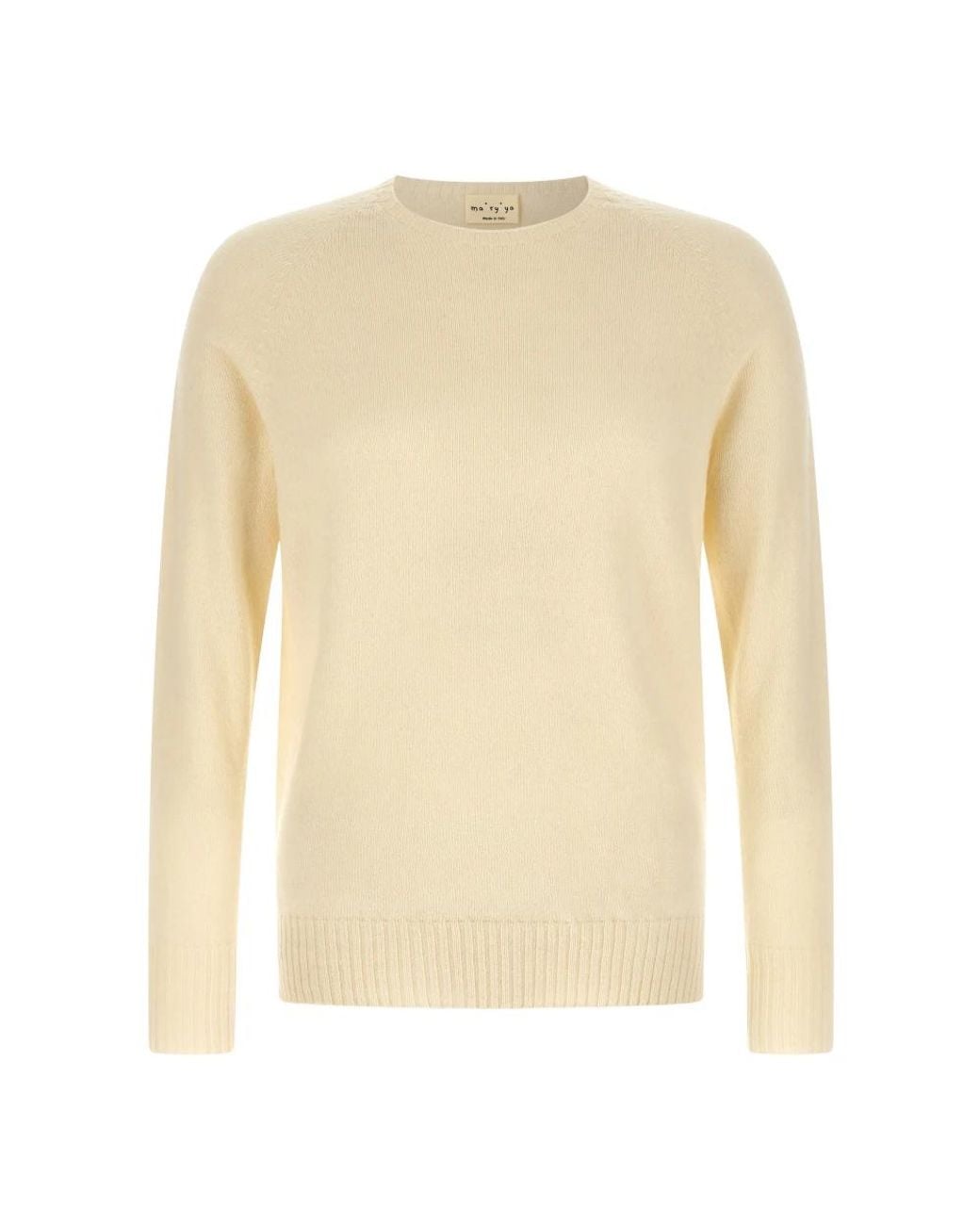 Ma'ry'ya Natural Round-Neck Knitwear for men