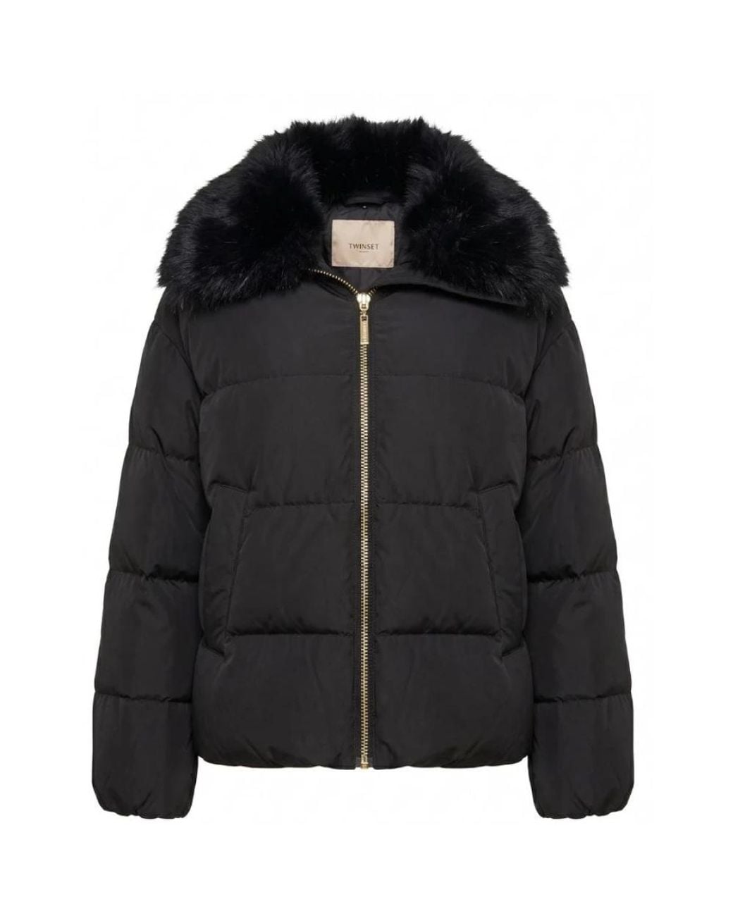 Twinset Black Winter Jackets