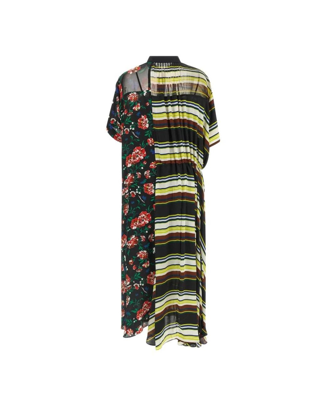 Sacai Green Shirt Dresses
