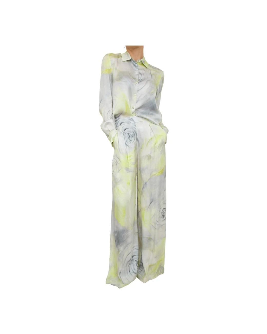 Blugirl Blumarine Green Wide Trousers