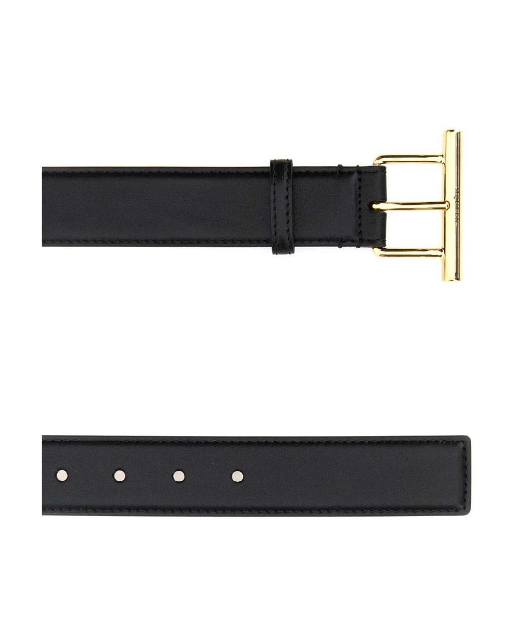 McQueen Black Klassischer schwarzer ledergürtel