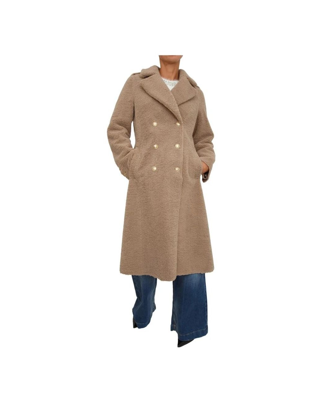 Guess Natural Double-Breasted Coats