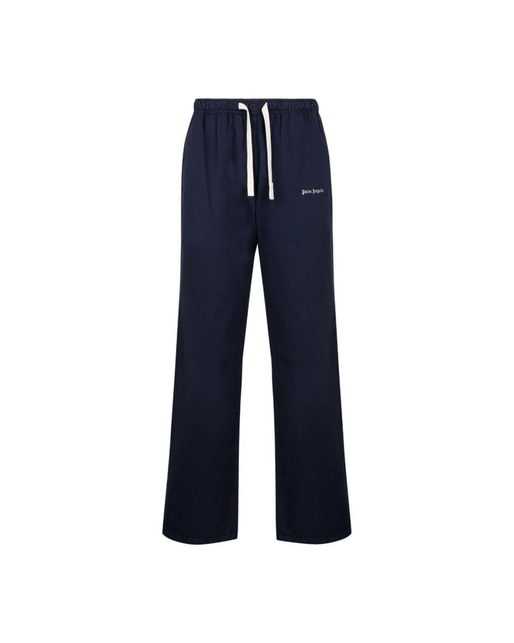 Palm Angels Blue Wide Trousers for men