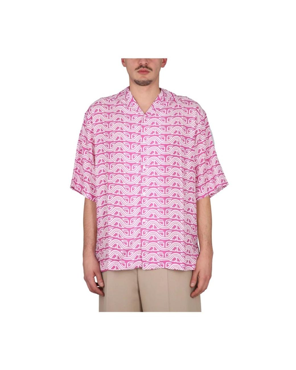 Gcds Pink Short Sleeve Shirts for men