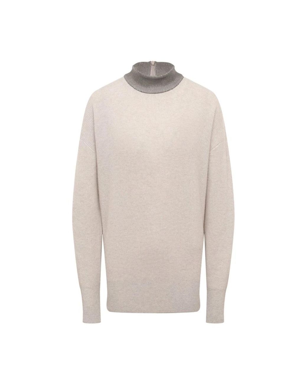 Brunello Cucinelli White Cashmere Knitwear