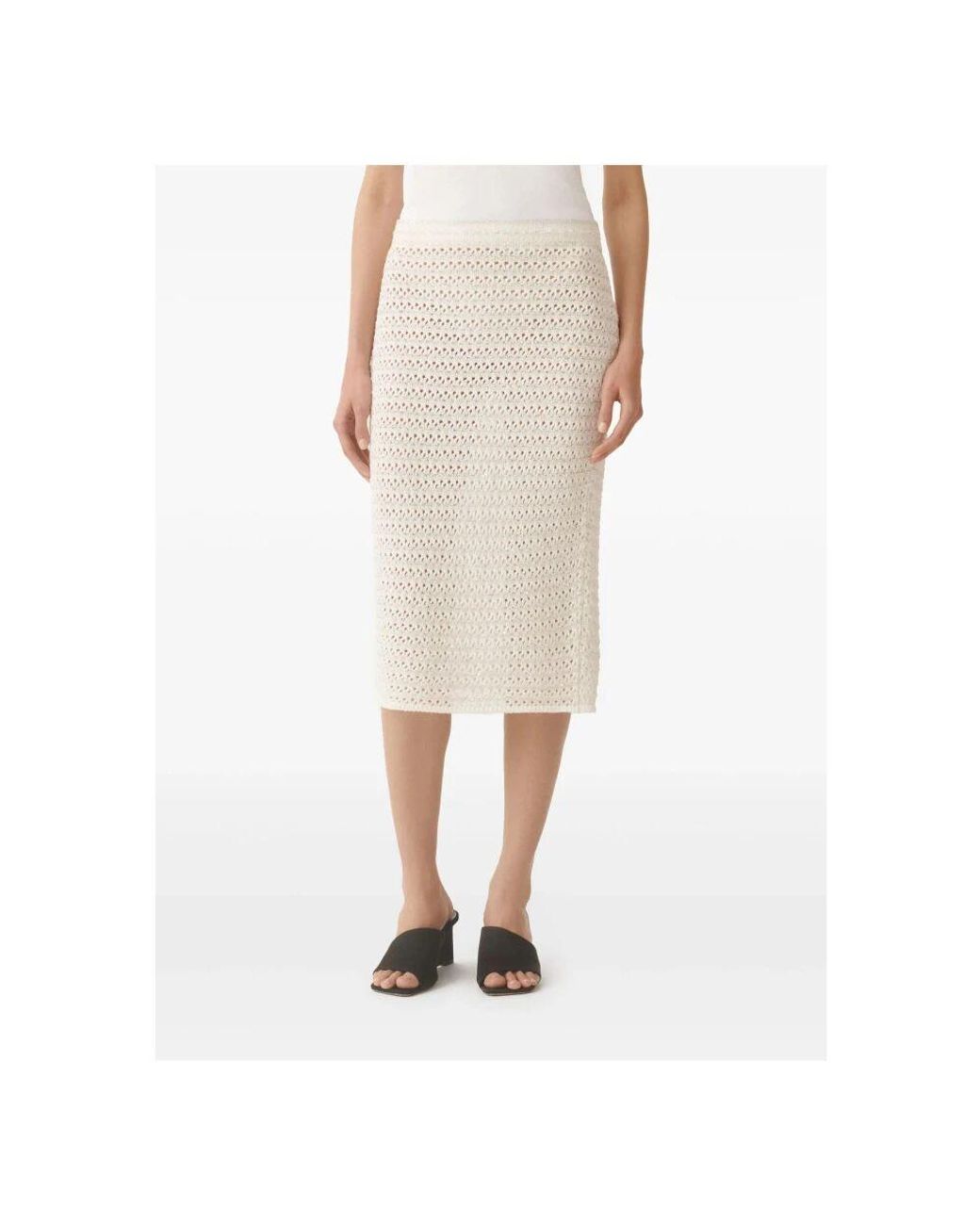 スカート FABIANA FILIPPI Woman Skirt White GND274F695H456 0142 Fabiana Filippi Pencil Skirts in Natural | Lyst