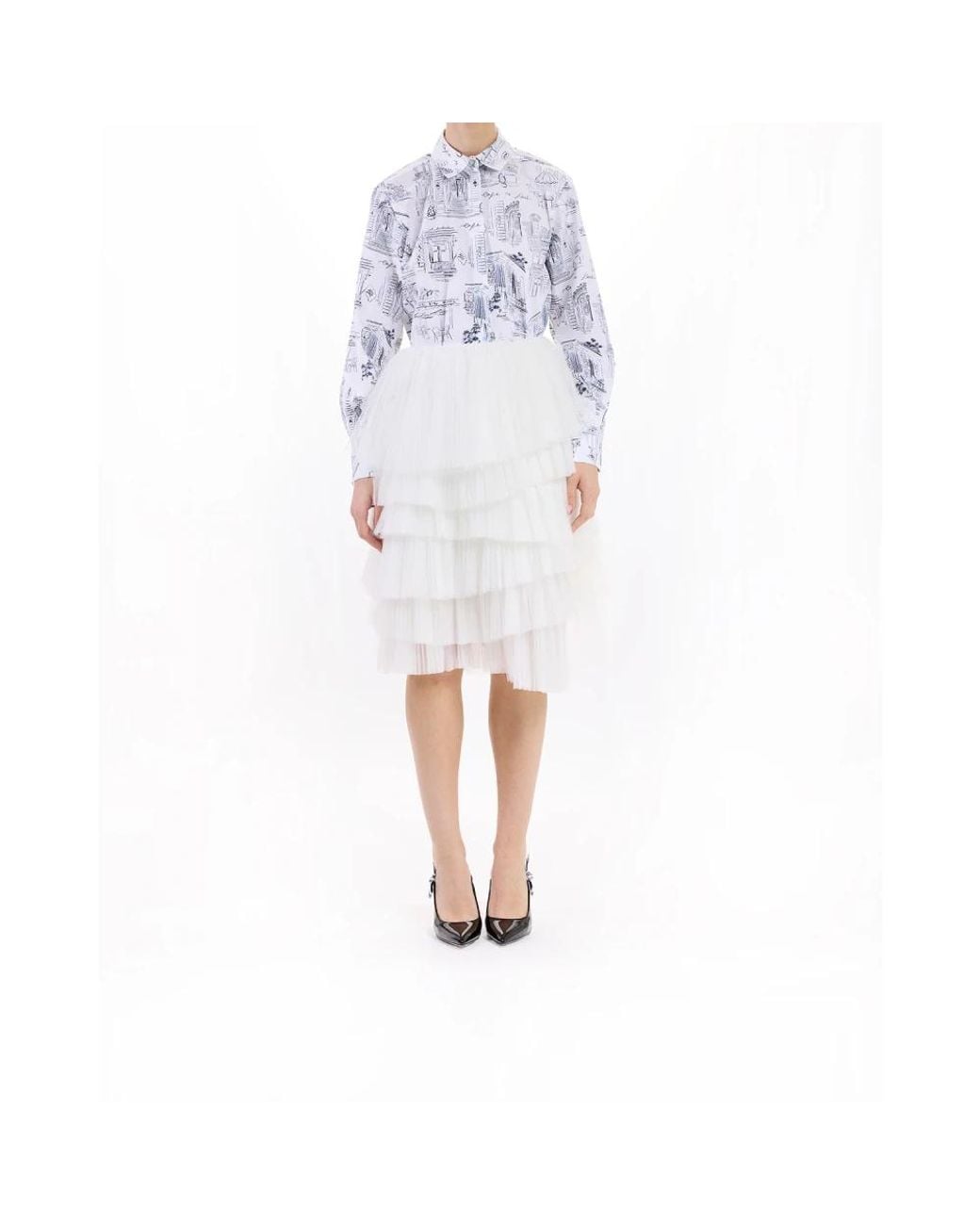 Karl Lagerfeld White Midi Skirts