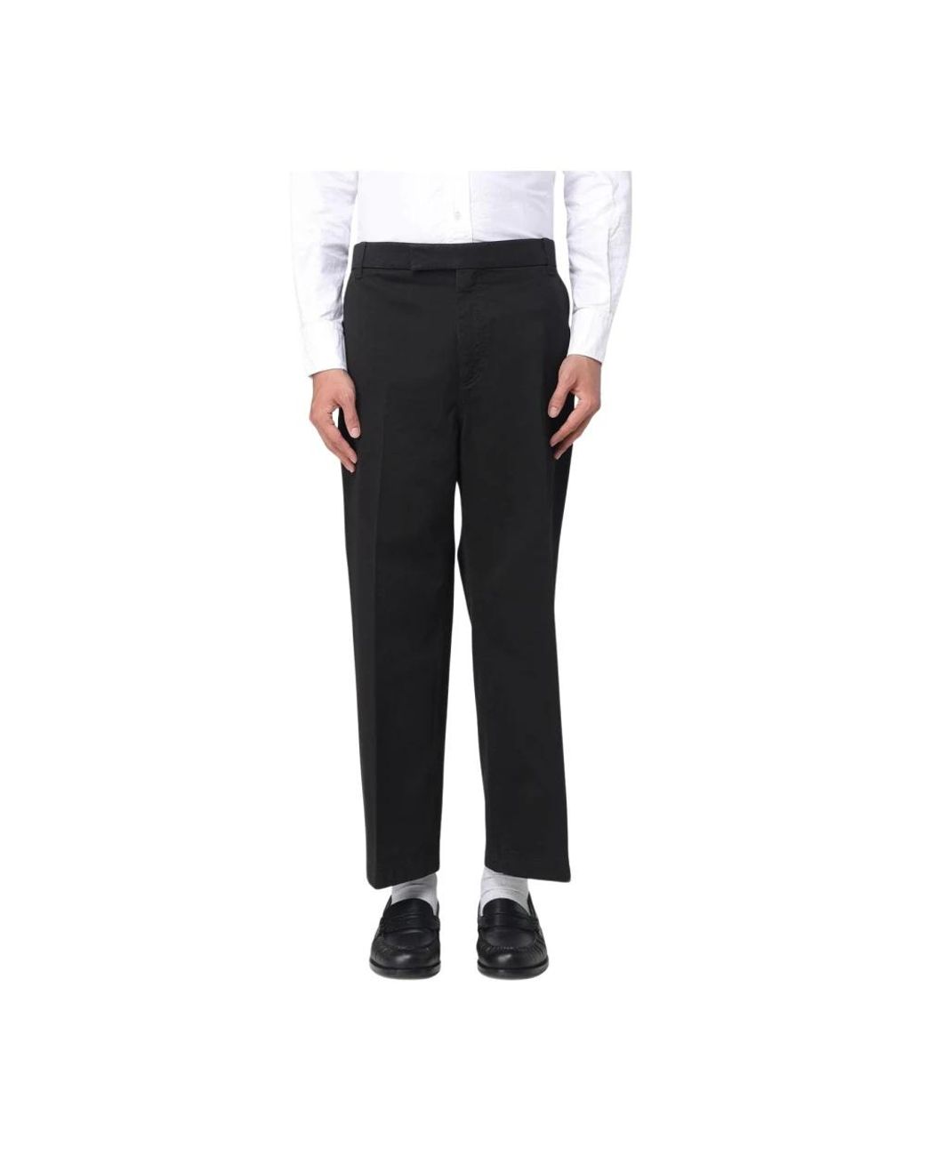 Thom Browne Black Straight Trousers for men