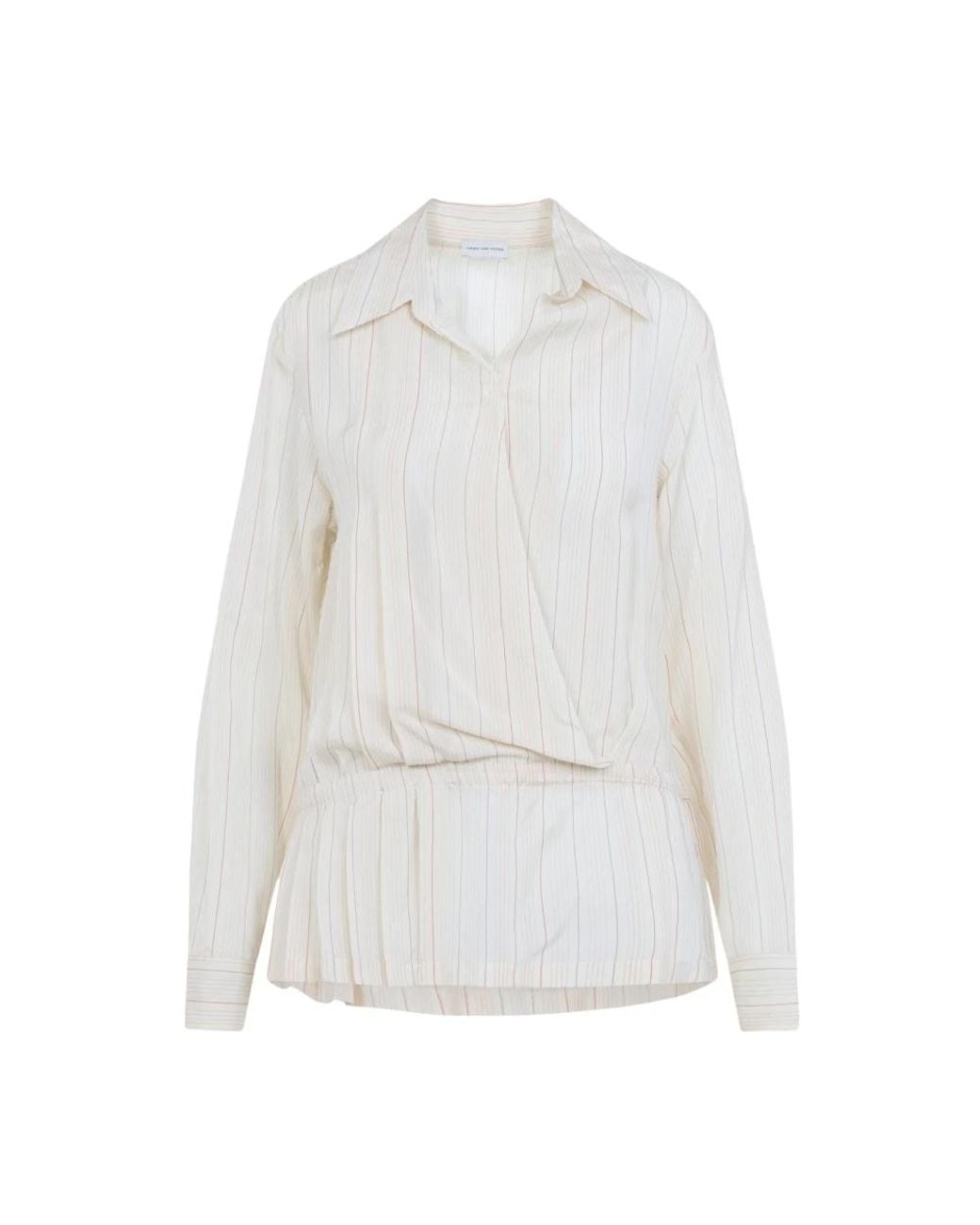 Dries Van Noten Cedyn Blouse in het White