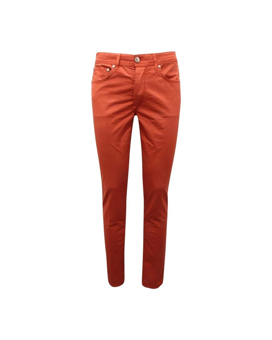 Barba Napoli Red Slim-Fit Trousers for men