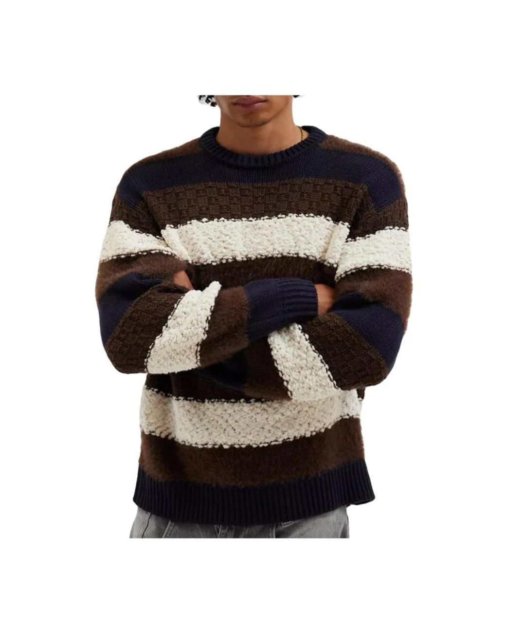 Obey Charles Rundhals-Pullover in Black für Herren