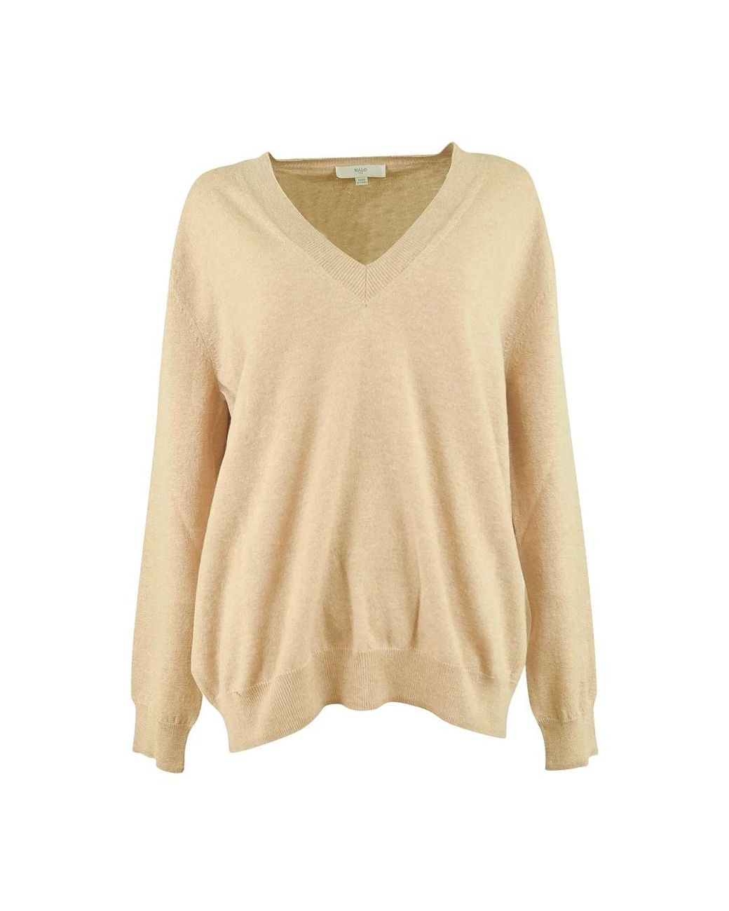 Malo Natural V-Neck Knitwear