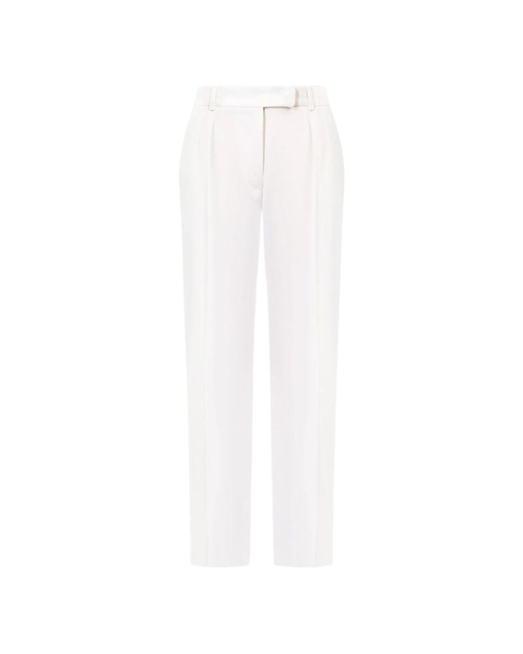 Max Mara White Straight Trousers