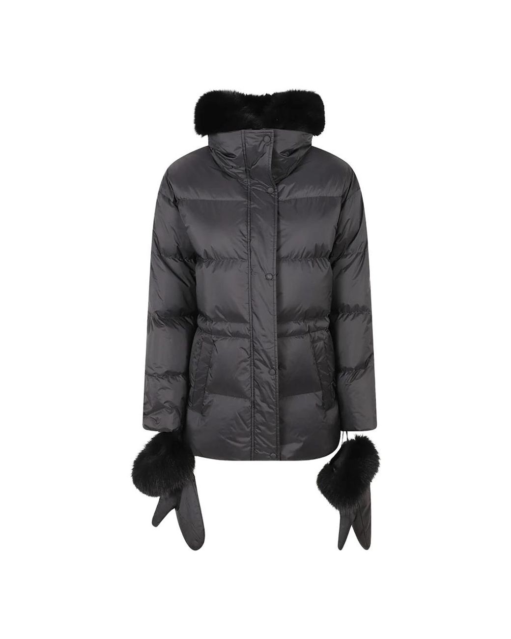 Yves Salomon Black Winter Jackets
