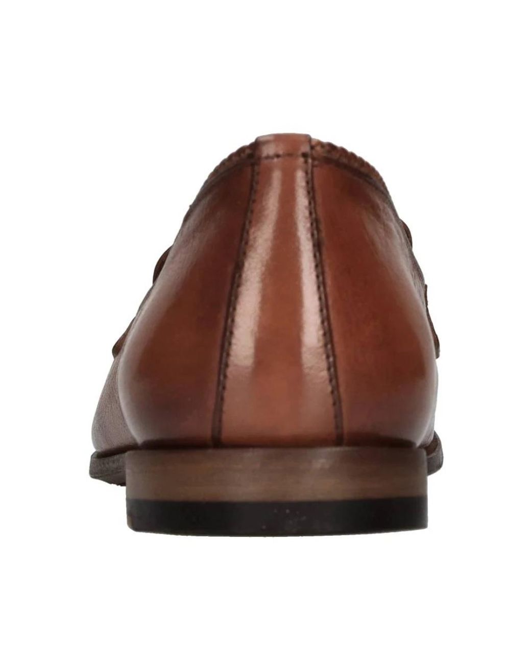Pantanetti Brown Leather Loafers