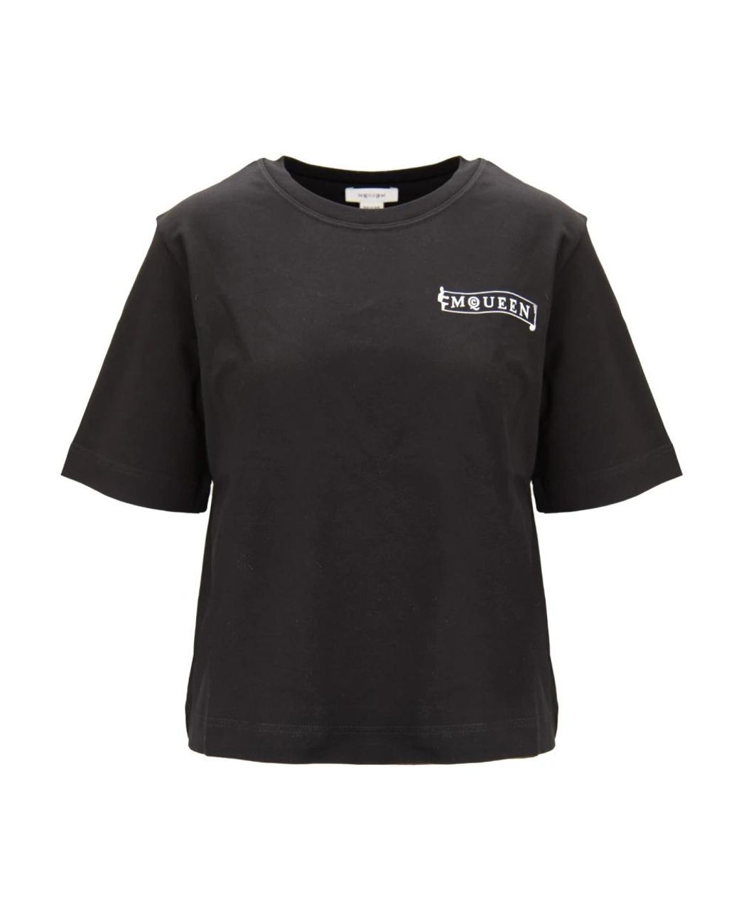 McQueen Tops ,Zwart ,Katoen T-Shirts in het Black