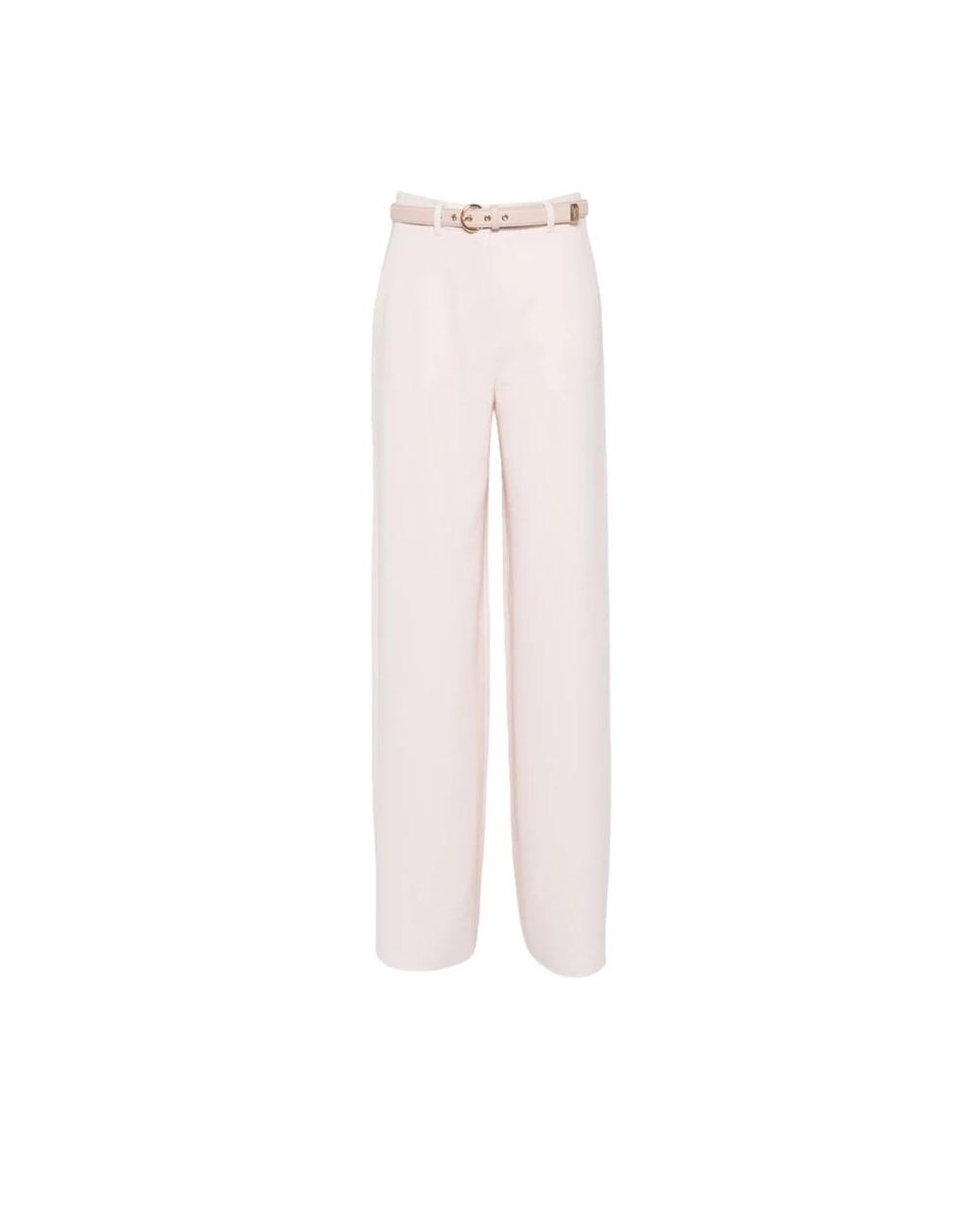 Max Mara Broeken ,Roze ,Leer Wijde Broek in het Pink