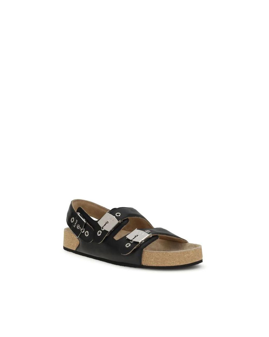 Balenciaga Black Flat Sandals for men