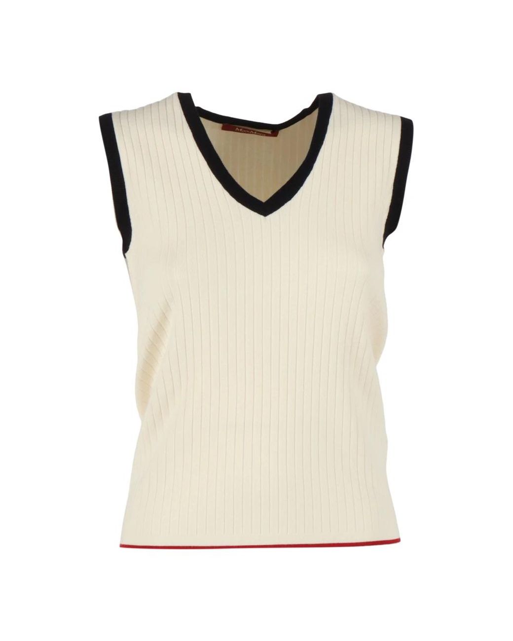 Max Mara Natural V-Neck Knitwear