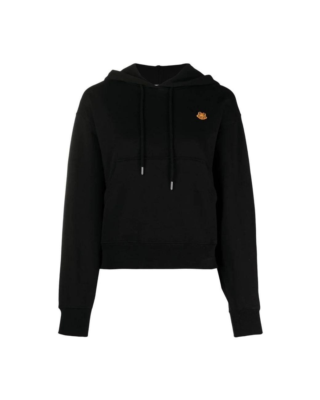KENZO Hoodies & Sweatvesten ,Zwart ,Katoen Tiger Crest Logo Boxy Hoodie in het Black