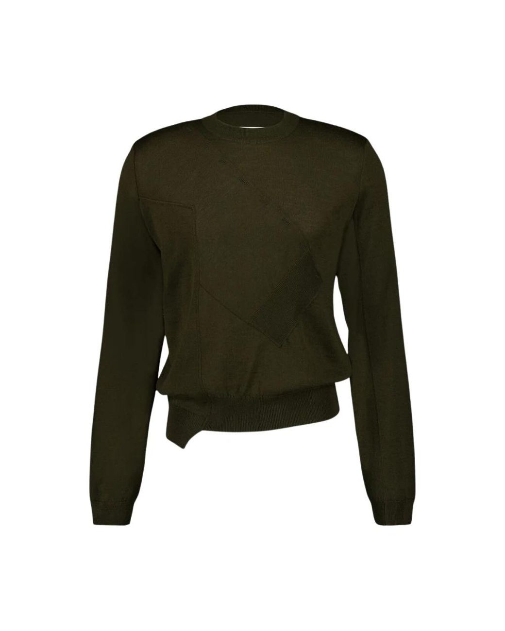 MM6 by Maison Margiela Green Round-Neck Knitwear for men