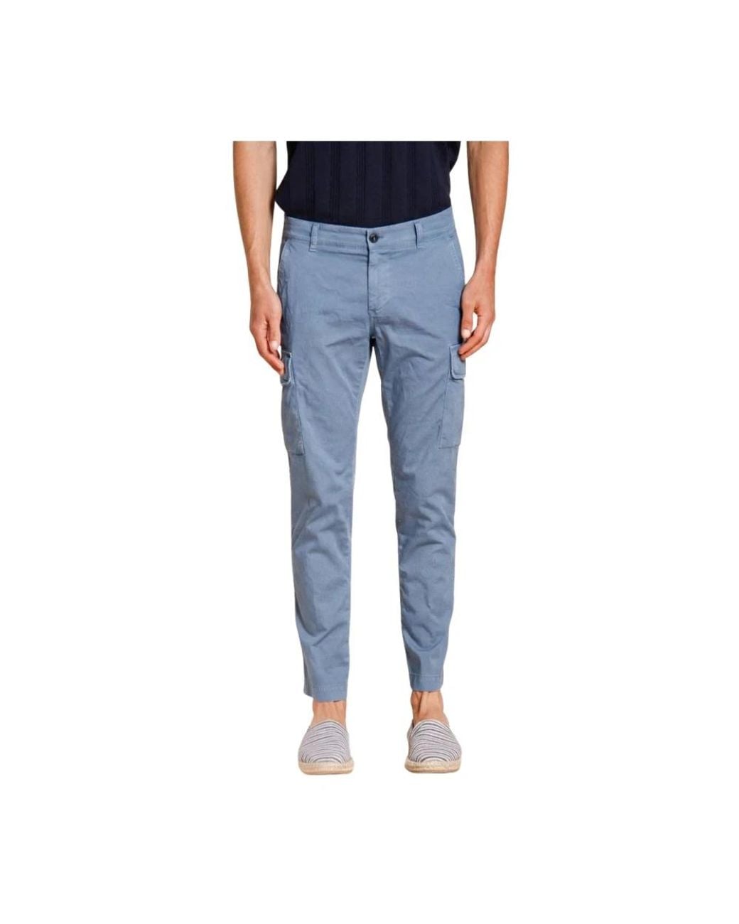 Mason's Blue Slim-Fit Trousers for men