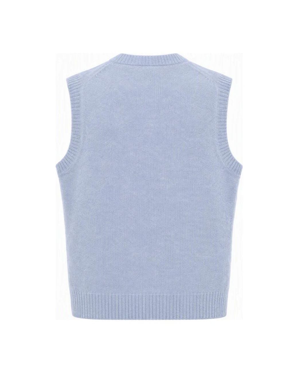 Ganni Blue Round-Neck Knitwear