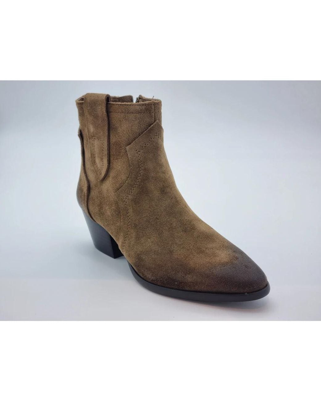Ash Brown Stiefeletten Mit Absatz