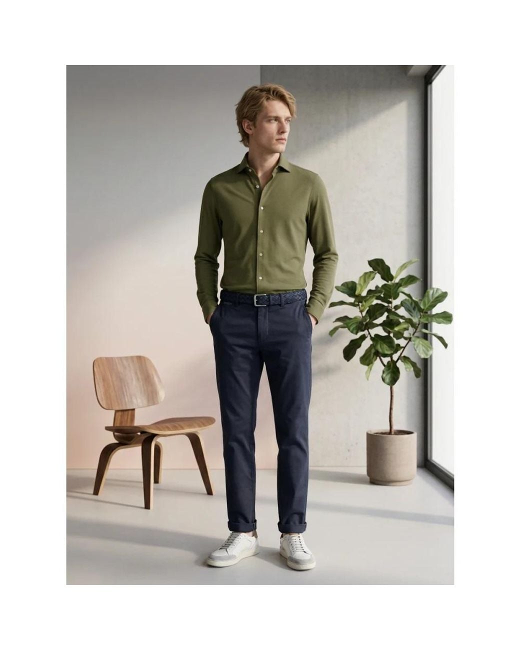 Sonrisa Green Casual Shirts for men