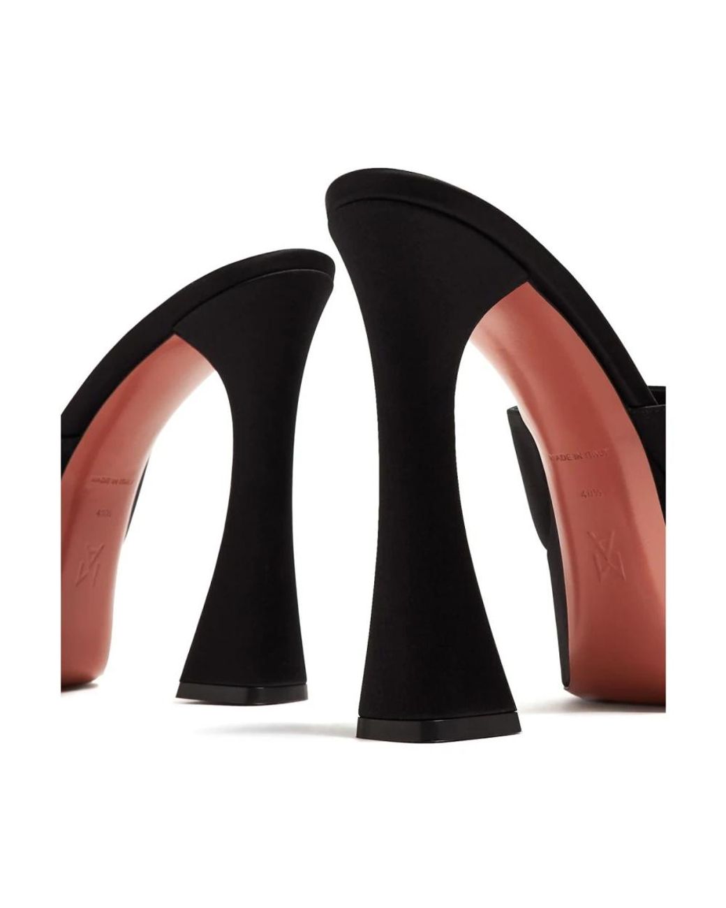 AMINA MUADDI Black Heeled Mules