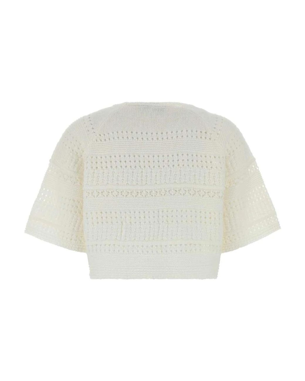 Weekend by Maxmara White Round-Neck Knitwear