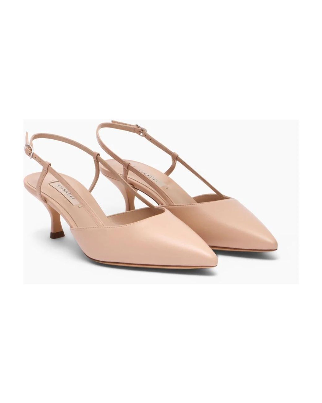 Casadei Pink Julia Slingback Leder