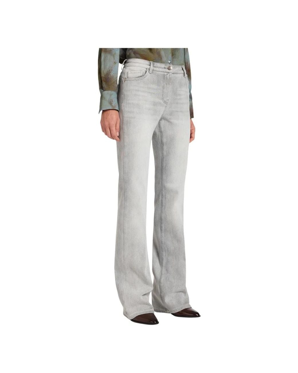 Elena Miro Gray Flare Jeans