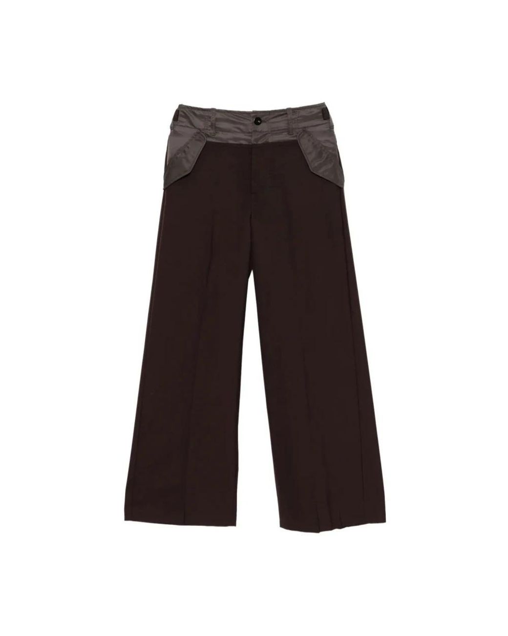 Sacai Brown Wide Trousers