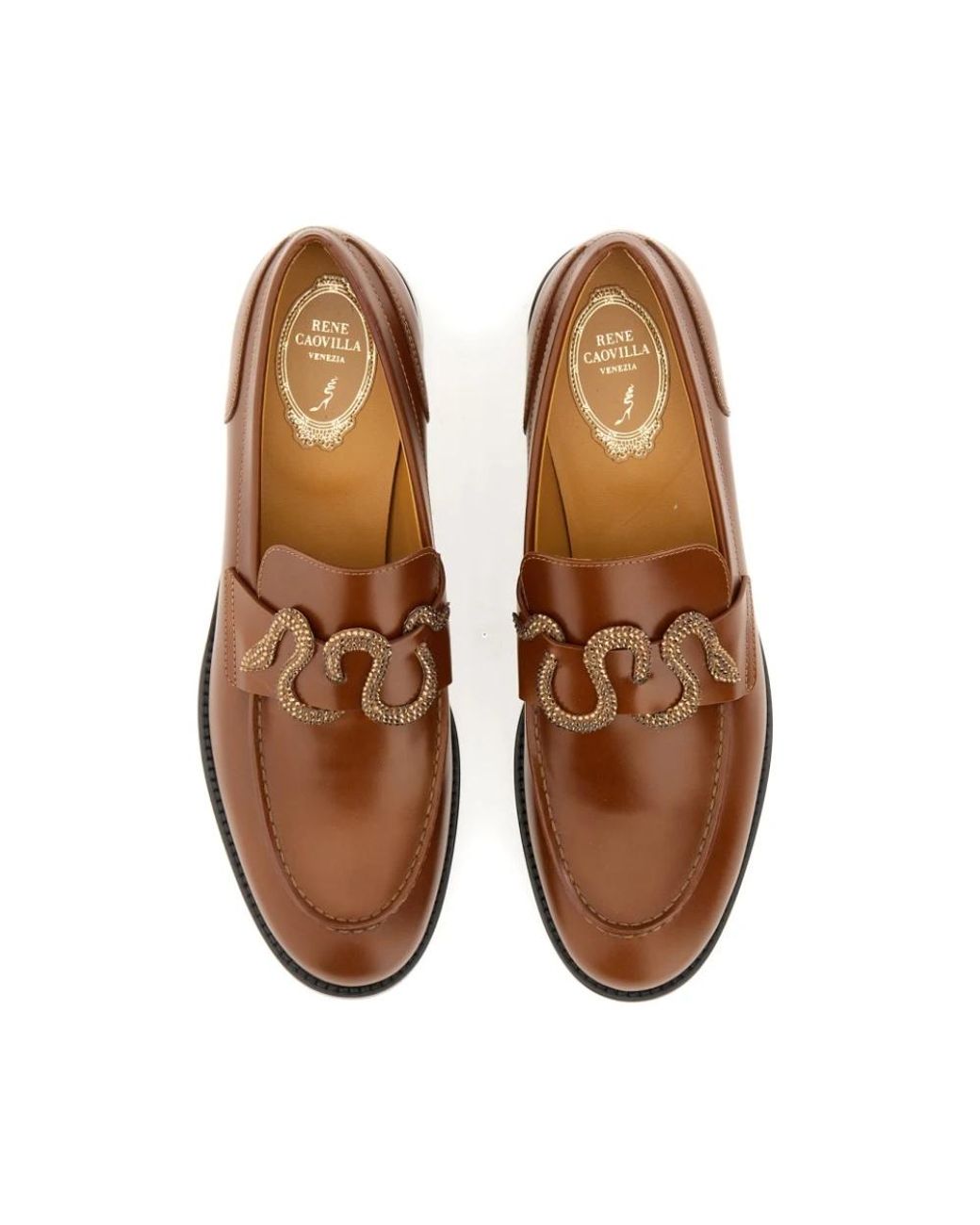 Rene Caovilla Brown Loafers