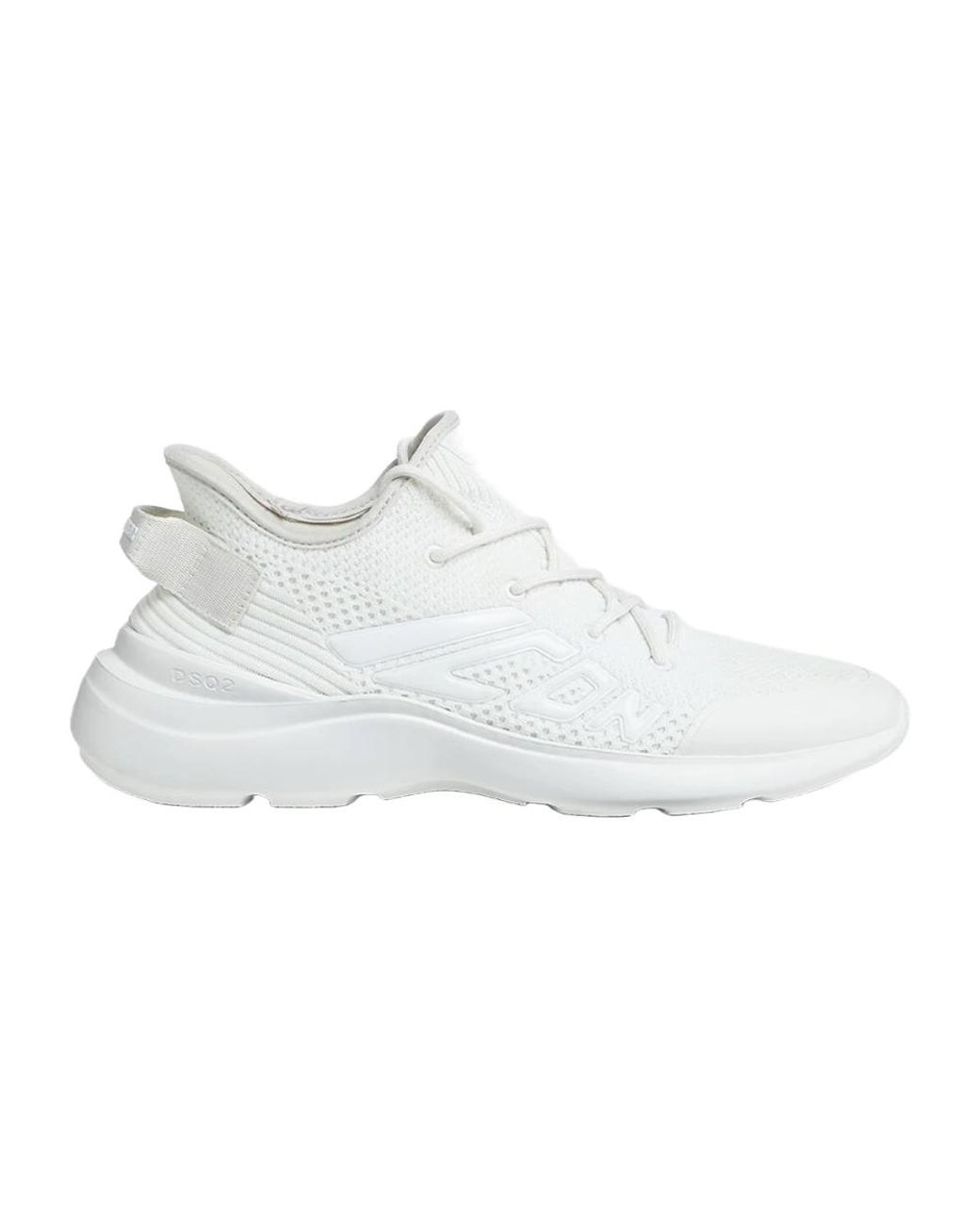 DSquared² White Embossed-Logo Sneakers for men