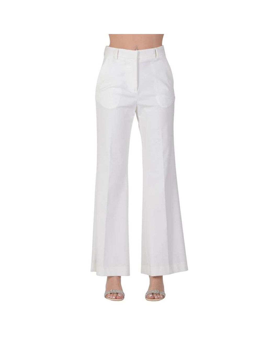 EMMA & GAIA White Wide Trousers