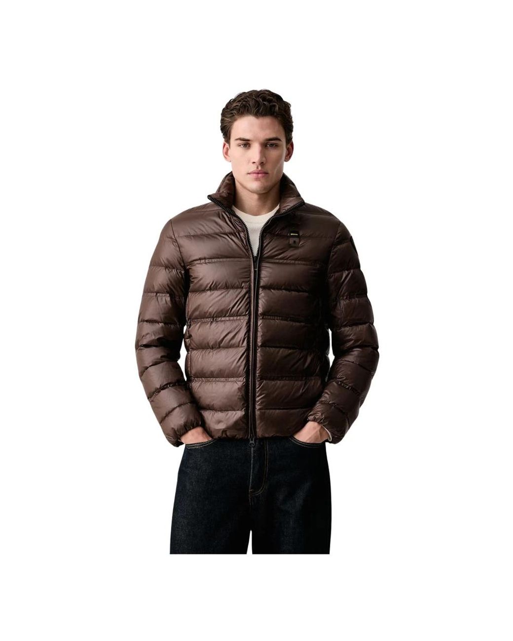 Down Jackets Blauer pour homme en coloris Brown