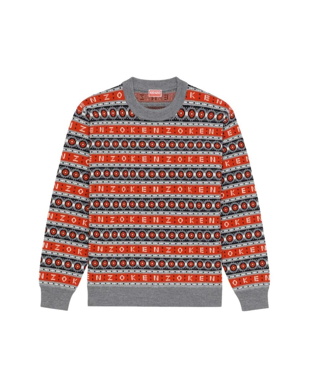 KENZO Red Round-Neck Knitwear for men