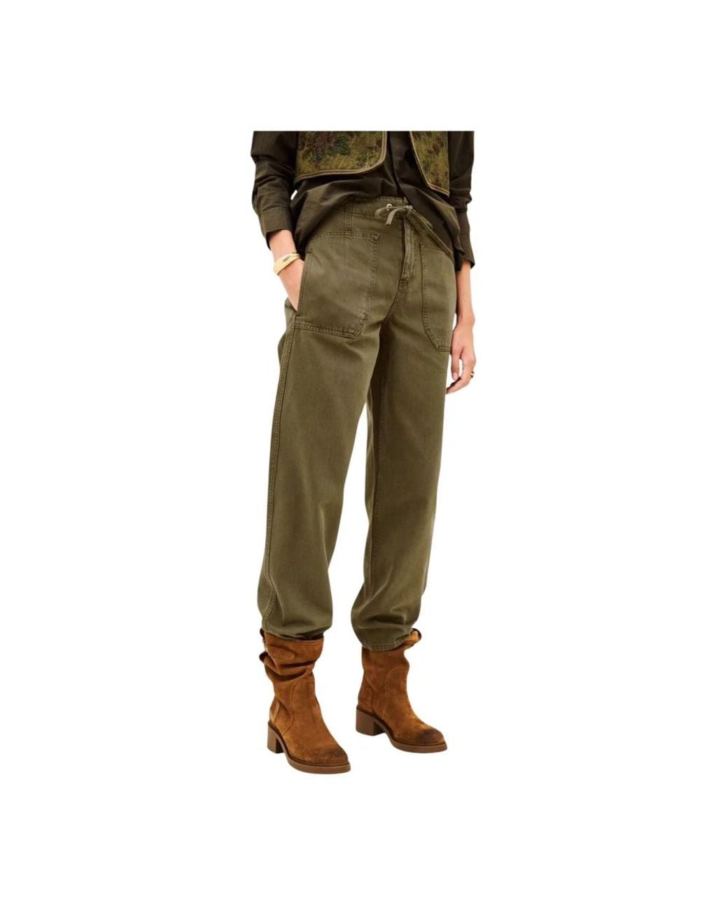 Ba&sh Green Straight Trousers