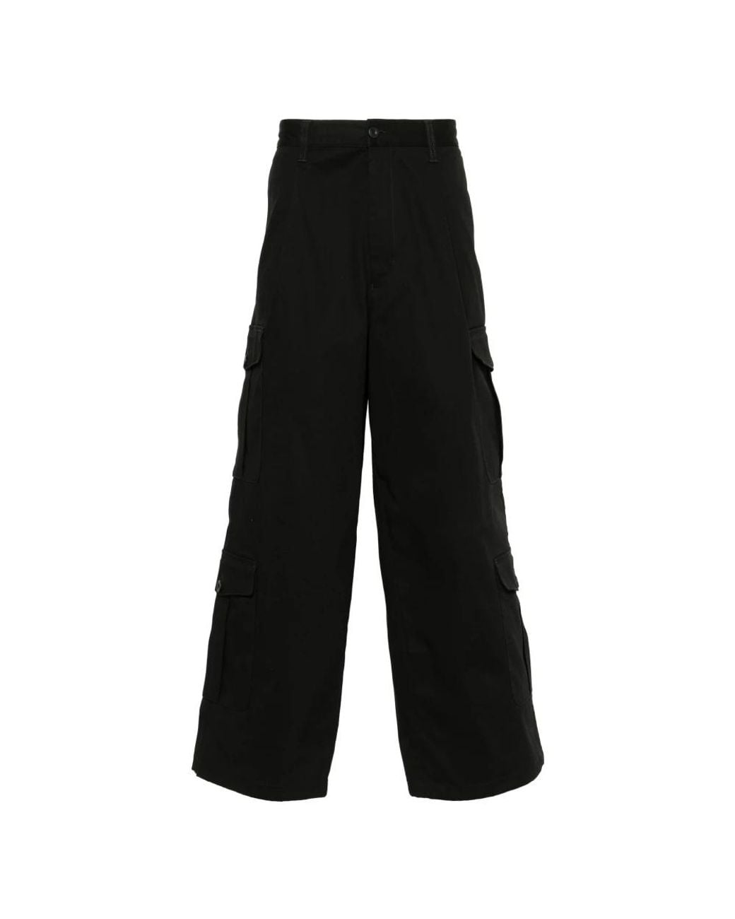 Emporio Armani Black Wide Trousers for men